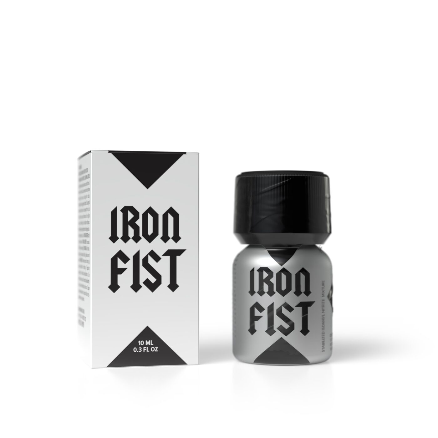 Iron Fist Original 10ML, Iron Fist Original 24ml, flacon aluminium argenté, isoamyl nitrite, PWD Factory