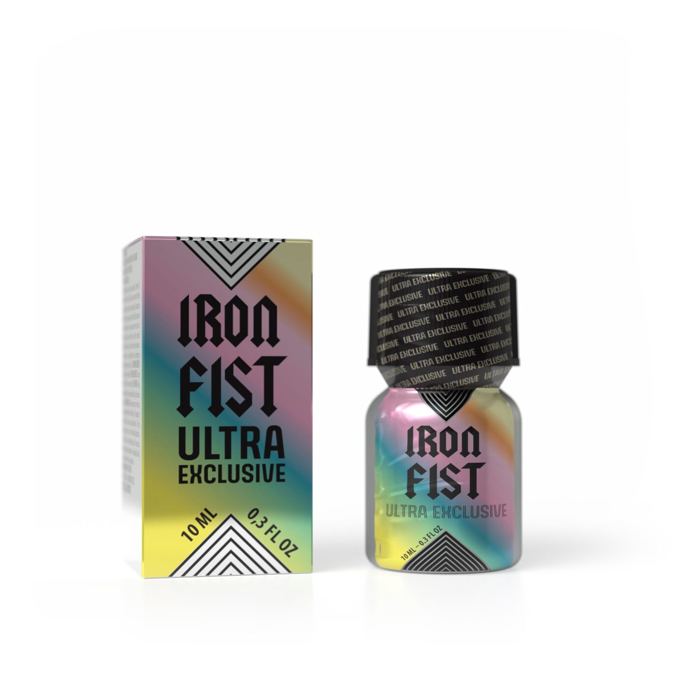 Iron Fist Ultra Exclusive 10ML, Iron Fist Ultra Exclusive 24ml, flacon aluminium étiquette holographique iridescente, édition premium, PWD Factory